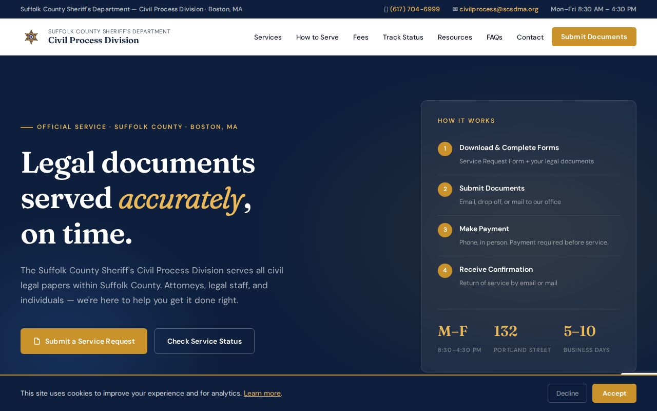 Suffolk County bench warrant search comparison with Sheriff civil process service in Massachusetts