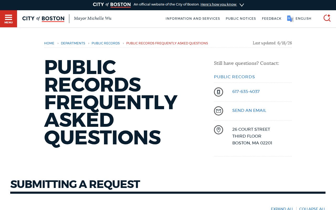 Suffolk County most wanted list guidance linking to Boston public records request information
